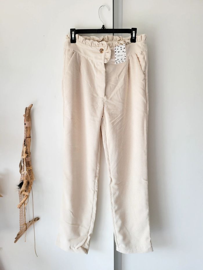 Pantalon 5 poches beige femme – Betty London - Taille L