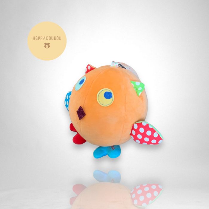 Peluche d'activité hibou oiseau poule boule orange Kaloo E18 - photo numéro 2