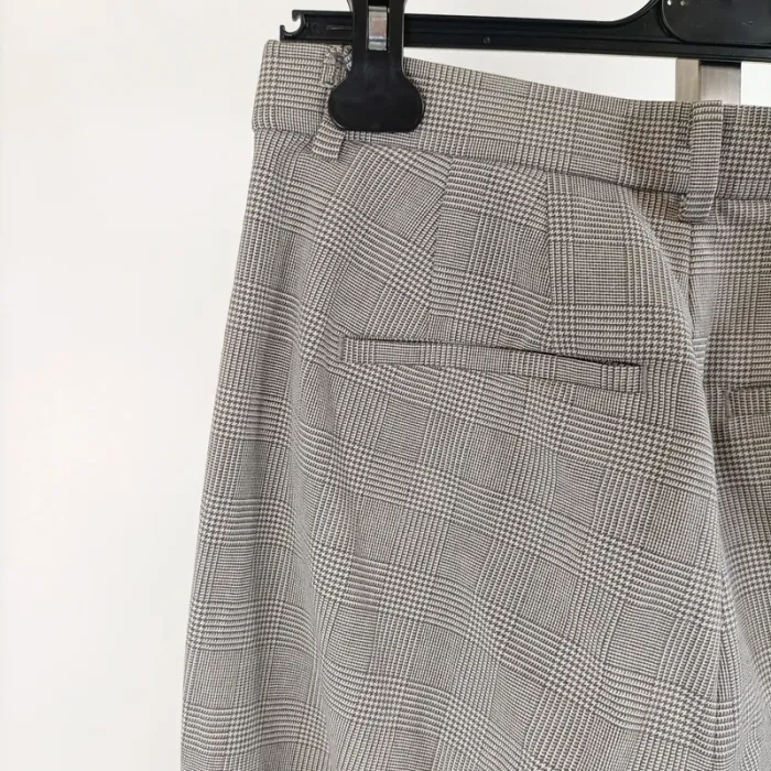 Pantalon droit gris carreaux prince de galles Uniqlo taille S 38 cm A1449 - photo numéro 8