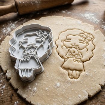 Emporte-pièce Fille des Îles et Cochon inspiré de Vaiana - Découpoir Sablé Pâte à sucre