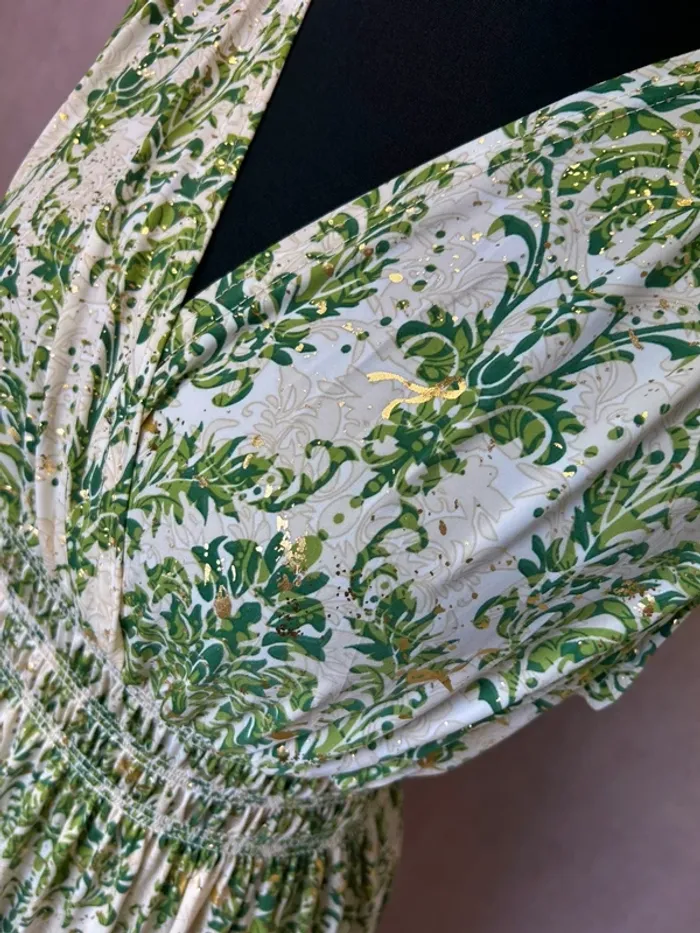 Robe femme robe été femme verte robe femme taille 38 taille 40 taille 36 - photo numéro 2