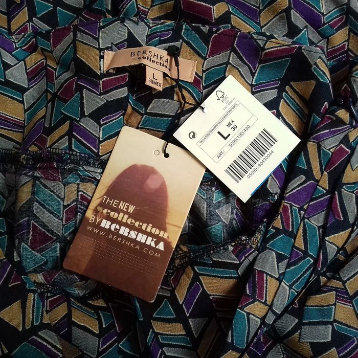 Pantalon fluide multicolors - Bershka - T.L - Neuf - photo numéro 8