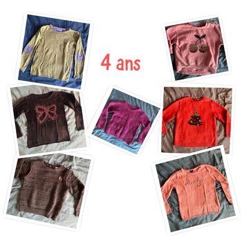 Lot de 7 pulls fille taille 4 ans 