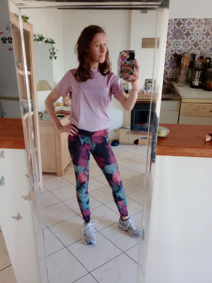 T-shirt technique sport femme taille l lilas c19