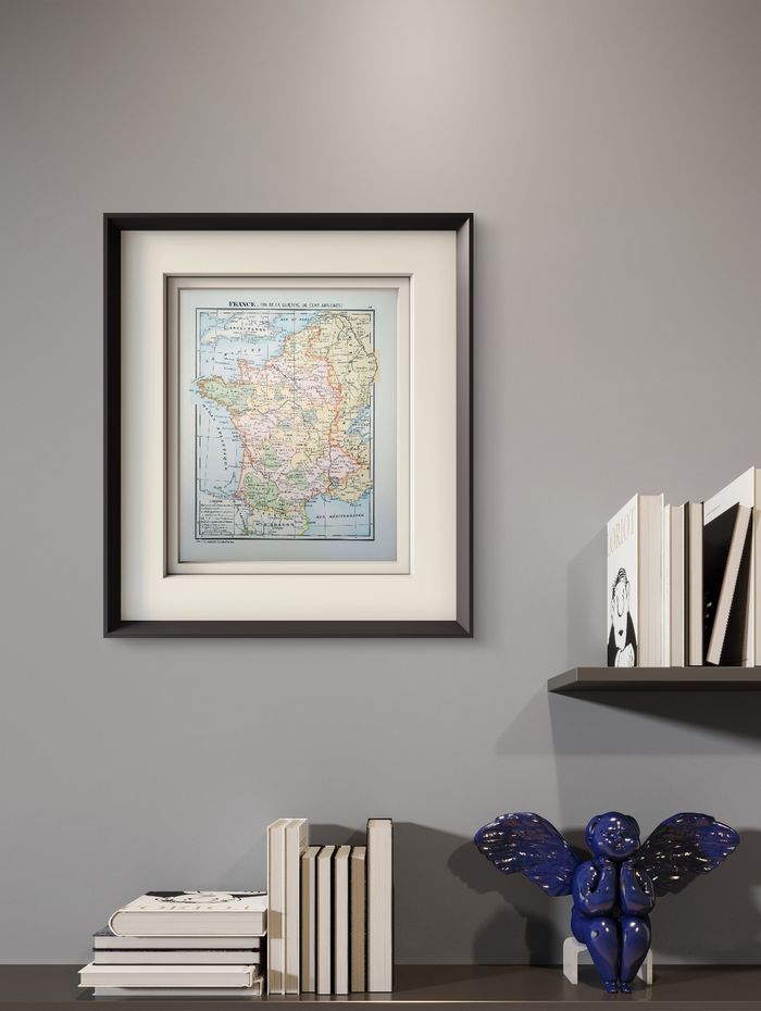 Imprimée en 1900, la France en 1453. Original Vintage Authentique. - photo numéro 2