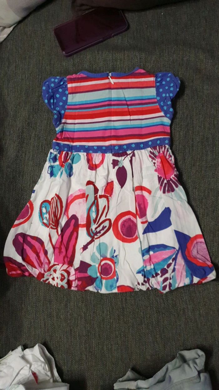 Robe manche courte coloré motif fleurale 18 mois catimini - photo numéro 2