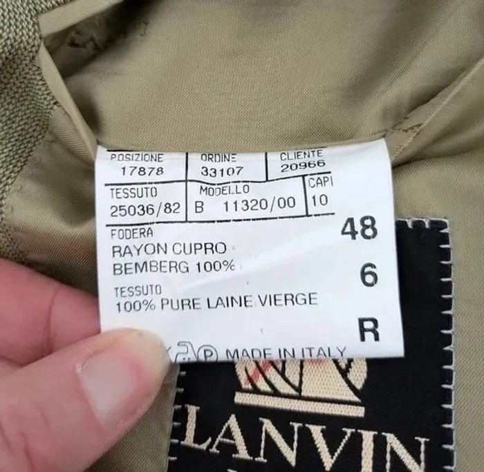 Veste à carreaux vintage - Lanvin Paris - 100% laine vierge - taille M - photo numéro 5