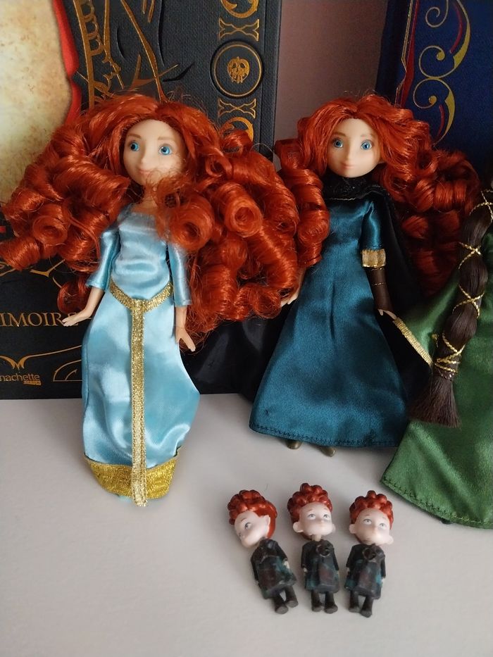 Poupées Brave Mini doll set Poupée Mérida Rebelle Elinor et frères de Rebelle Disney - photo numéro 2