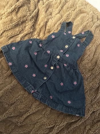 Robe en jeans fleuri 9m