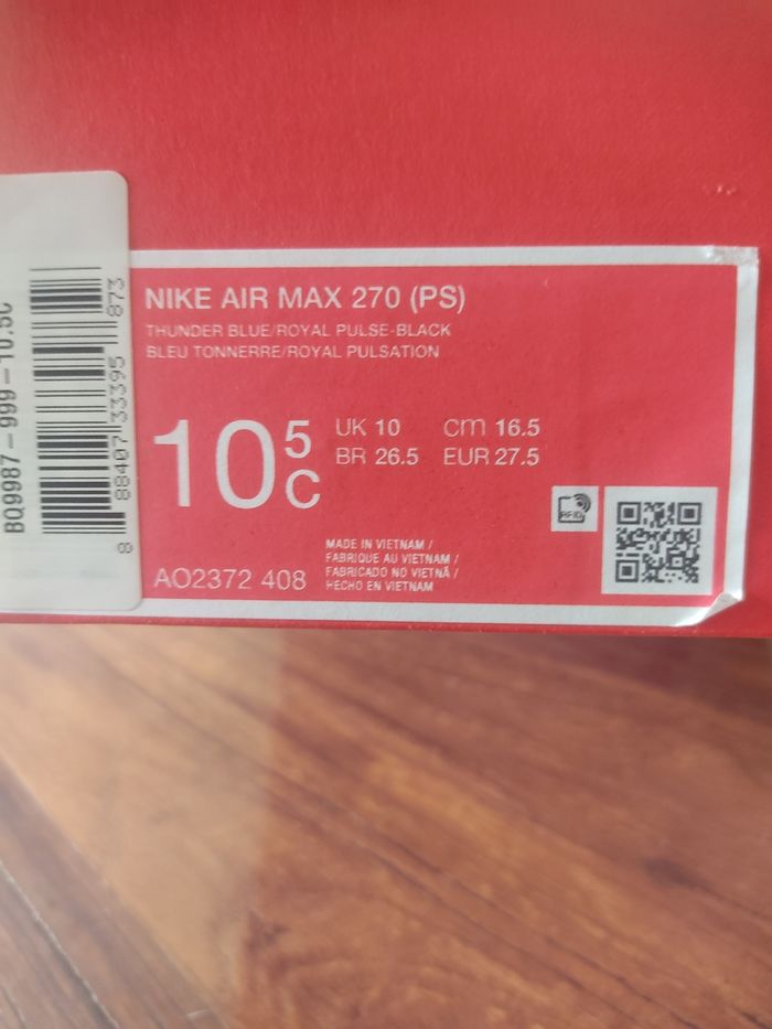 Baskets Nike air max 270 T 27.5 - photo numéro 8