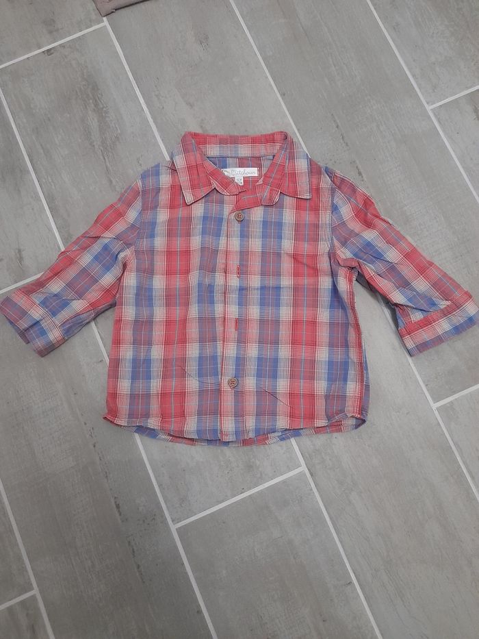 Chemise manches longues Kitchoun garçon 12 mois