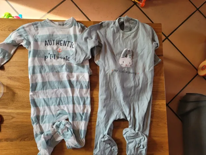 2 pyjamas coton mi saison 18 mois - photo numéro 2