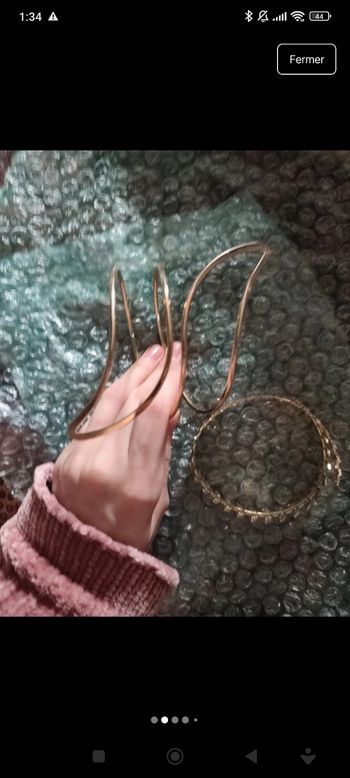 Bracelet de bras acier inoxydable doré