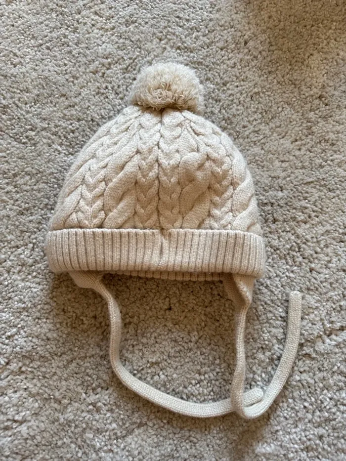 Bonnet en laine fourré pour bébé - photo numéro 2