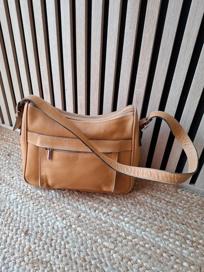 Sac bandoulière marron clair vintage - photo numéro 8