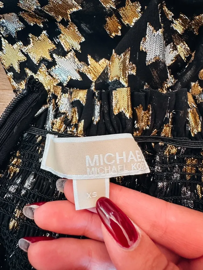 Robe Michael Kors dorée, argentée et noire taille 36 - photo numéro 3