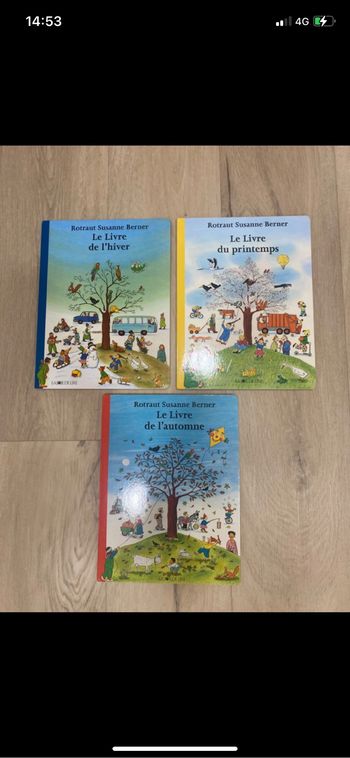 Lot de 3 livres des saisons de Rotraut Suzanne Berner
