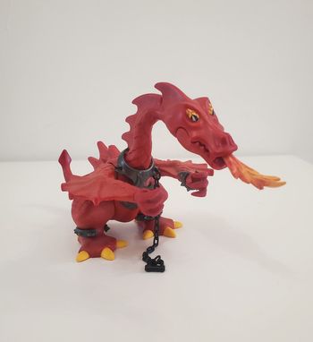 Playmobil Animaux Médiéval Fantastique Un Dragon Rouge Crachant du feu Très Bon état