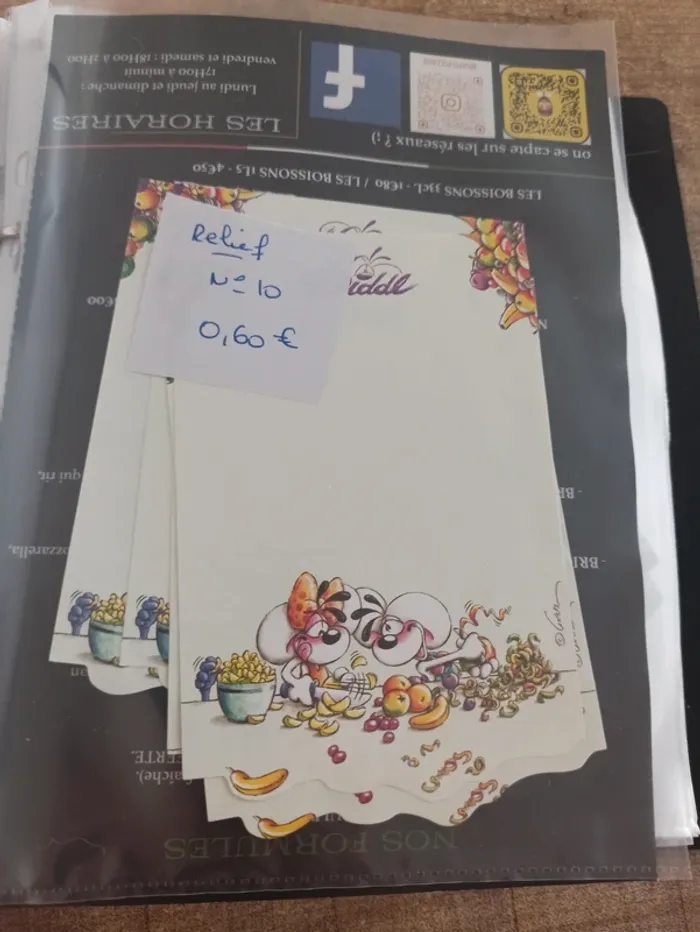 Feuille Diddl relief 10 0,60€