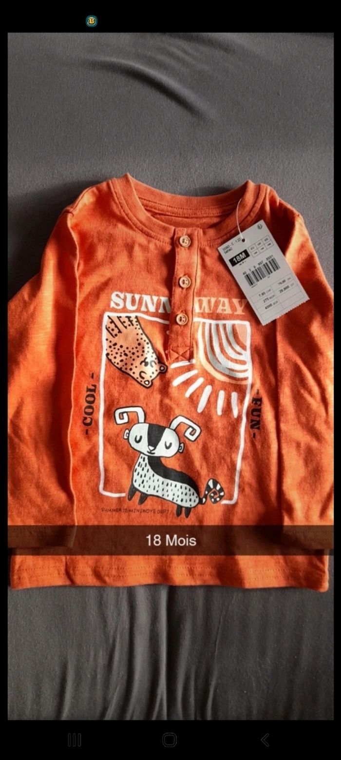 T-shirt manches longues 18Mois