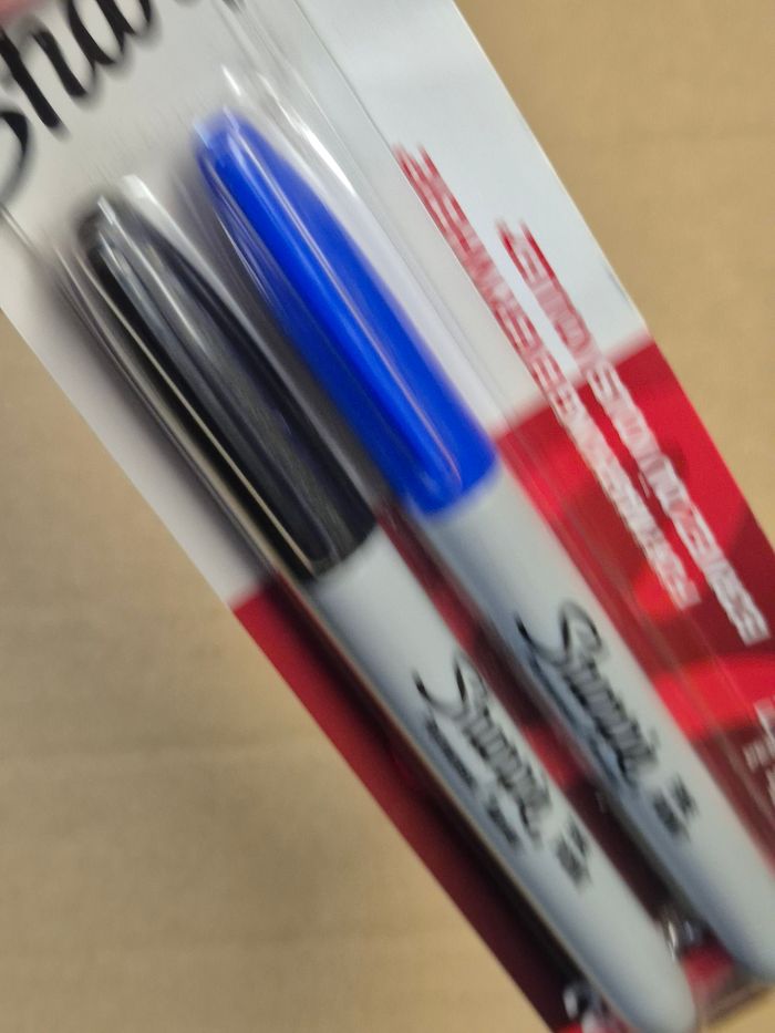 Blister 2 feutres Sharpie bleu et noir - photo numéro 2