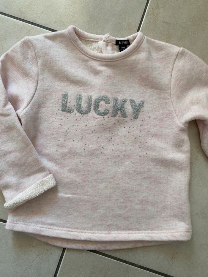 Pull fille rose Kiabi 24 mois - photo numéro 2