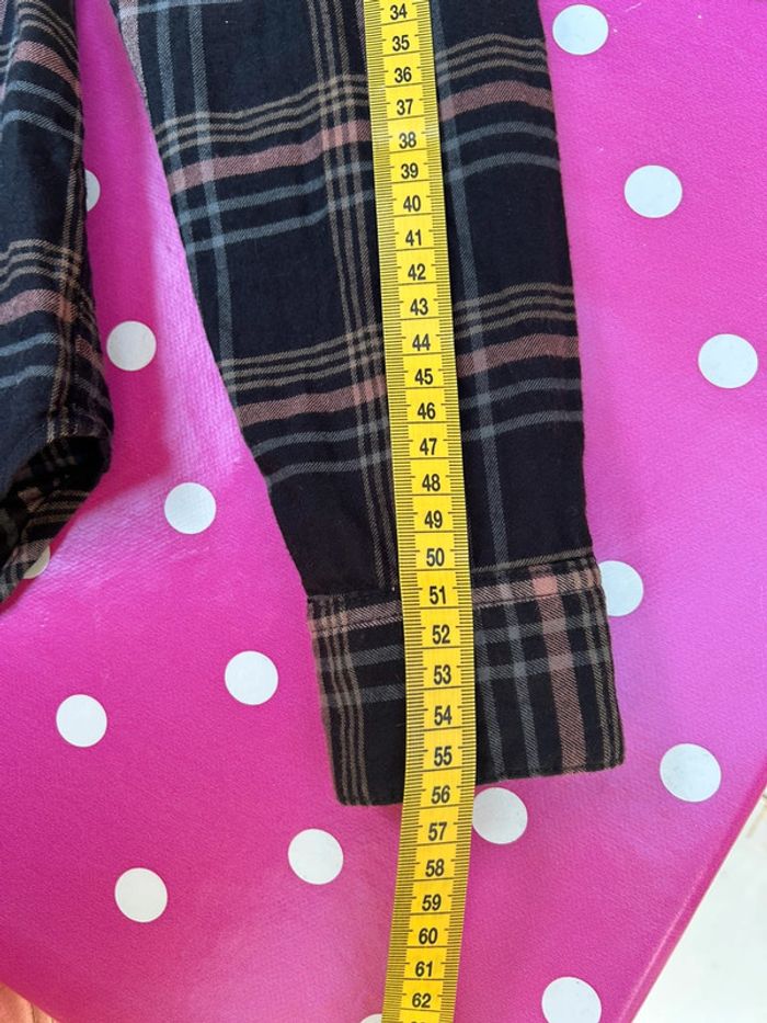 Chemise femme manches longues coton uniqlo taille xs noir et marron - photo numéro 10