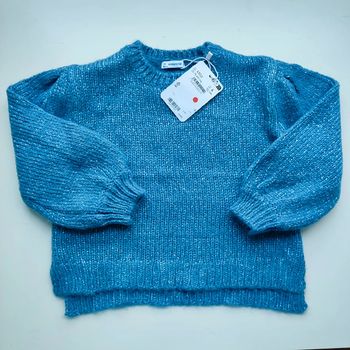 Pull d'hiver bleu pour enfants de 4 ans, Mayoral