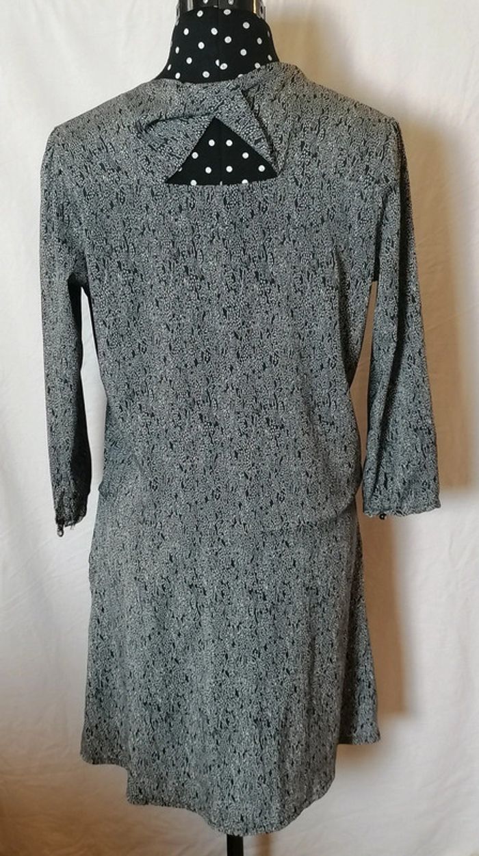 Robe courte fluide légère noir blanc Taille 2 ou M Maisons Scotch - photo numéro 5