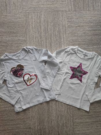 Lot de 2 pulls fin fille 6 ans