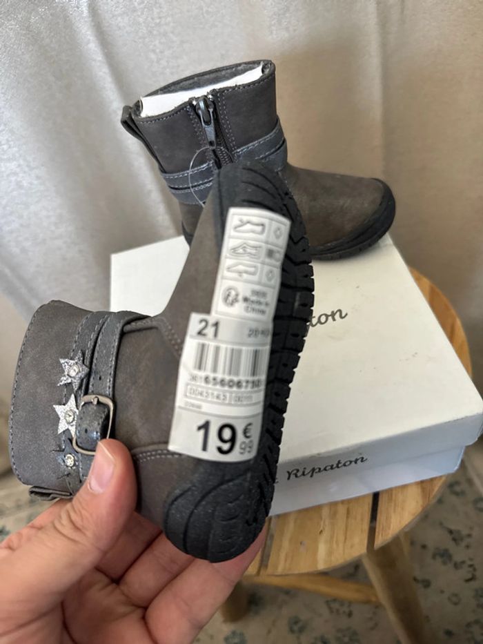 Bottines fille Pat & Ripaton neuves avec étiquette - Pointure 21 - photo numéro 2