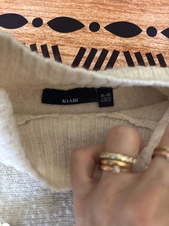 Pull crème avec strass femme - photo numéro 5