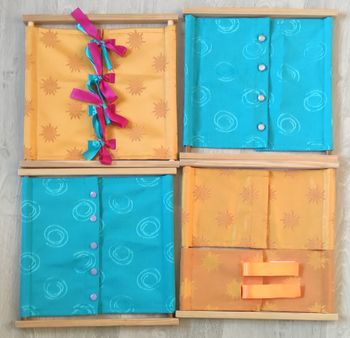 Lot 4 cadres d'habillage démontables montessori