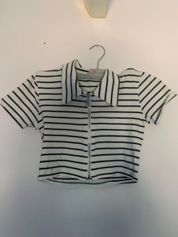 Crop top a fermeture éclair