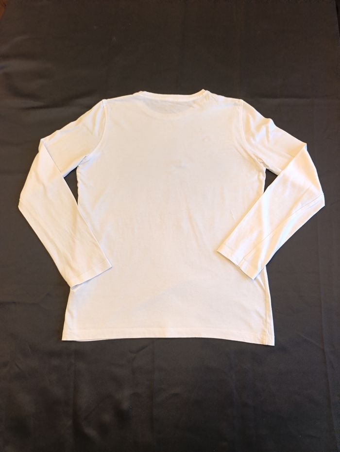 Tee Shirt Garçon 12 Ans Blanc Manches Longues - photo numéro 5