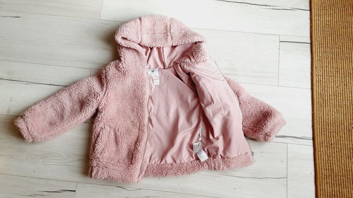 Vêtement fille manteau veste blouson rose moumoute U essentiel taille 4 ans - photo numéro 2
