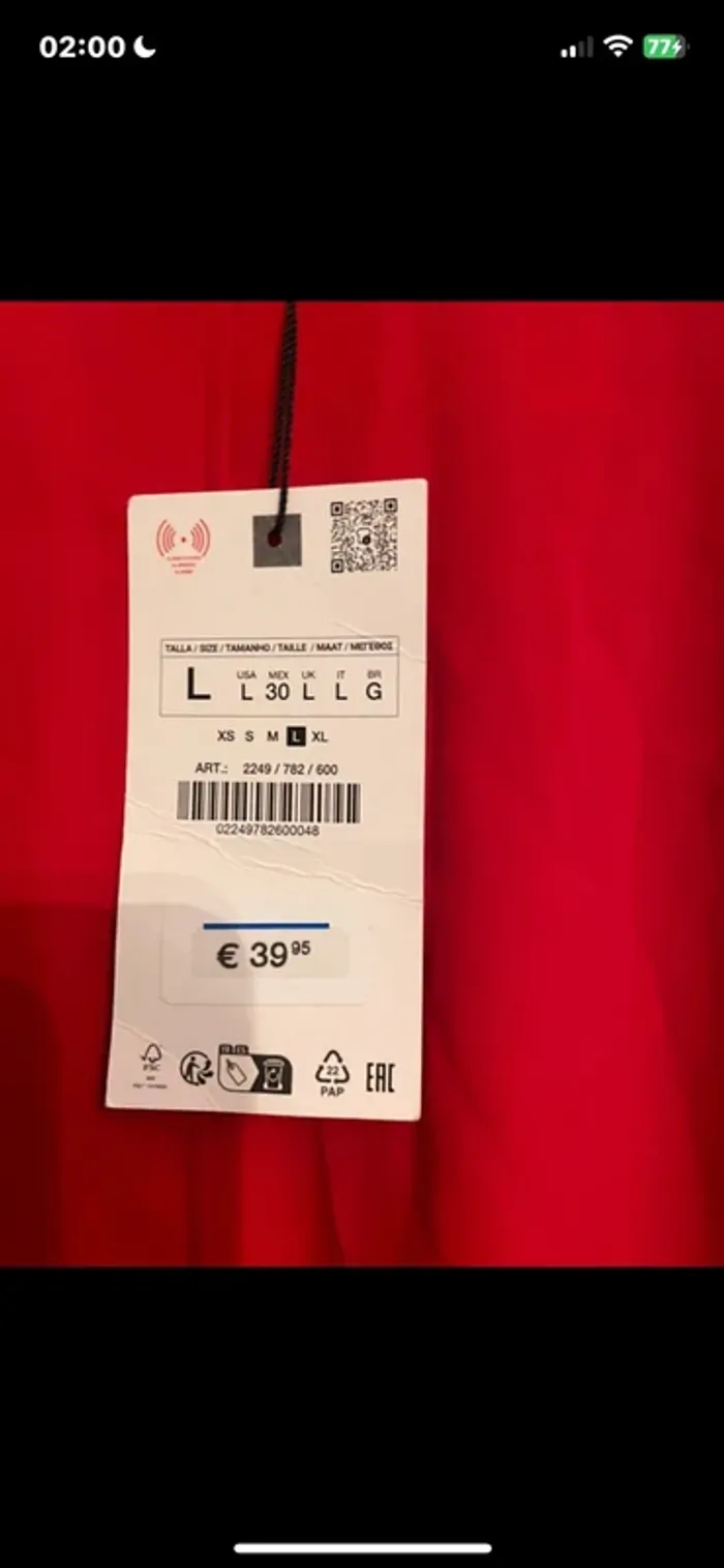 Robe rouge droite Zara taille 40 neuve - photo numéro 6