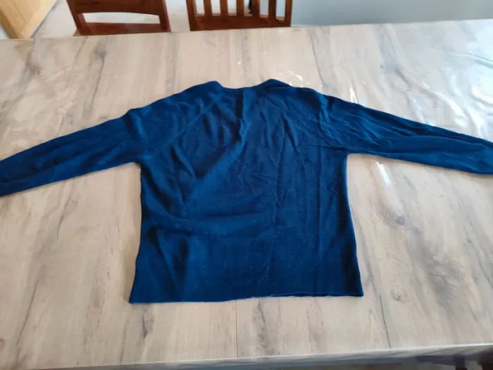 Pull Col V Marine, Taille M - Laine Douce et Chaude ! - photo numéro 3