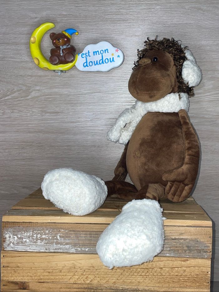 SOL262BIS doudou singe 🐒 Orange Toys