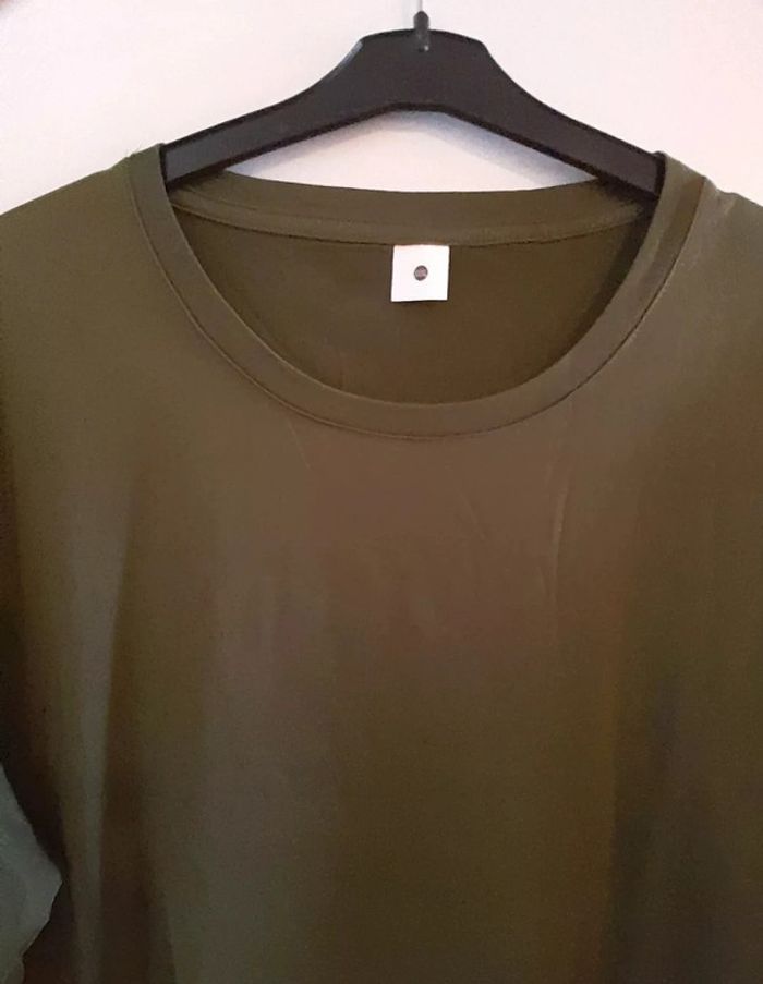 T-shirt homme couleur Kaki, taille 3XL - photo numéro 2
