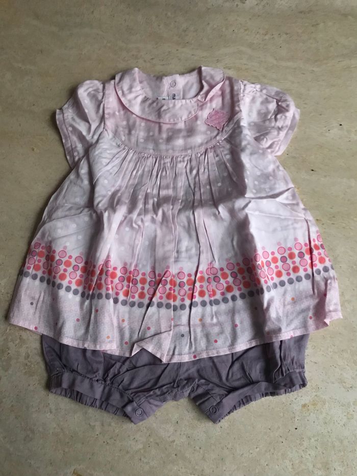 ROBE BARBOTEUSE "MARESE" ROSE & LILAS - TAILLE : 6 MOIS