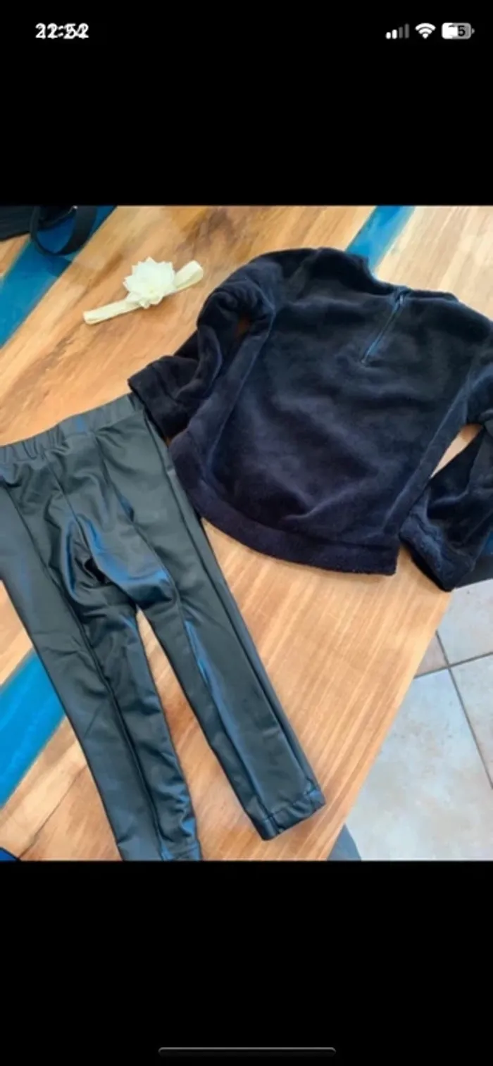 Ensemble 3 pièces avec pull Disney Minnie et legging simili taille 3 ans - photo numéro 7