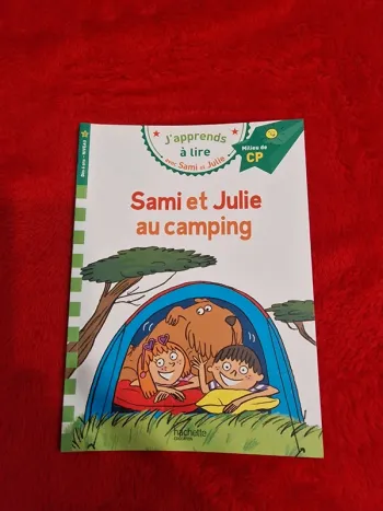 Livre j'apprends à lire sami et Julie au camping