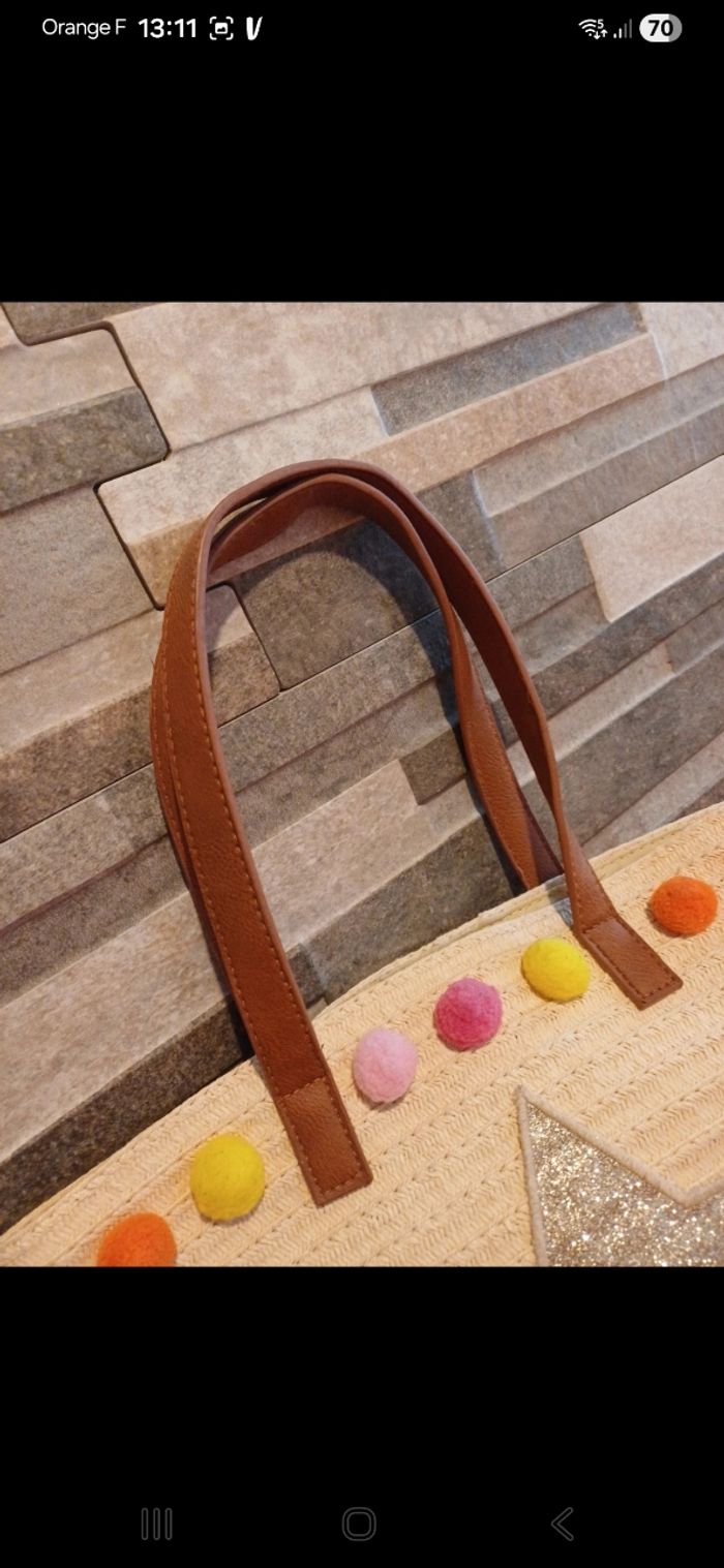 Sac en paille fille - photo numéro 3