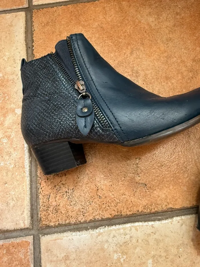Bottines bleu marine taille 35 ki.te.toi - photo numéro 7