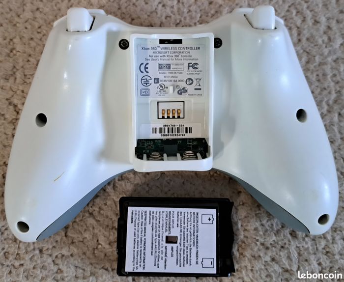 🎮 Manette sans fil officielle blanche Microsoft Xbox 360 - photo numéro 3