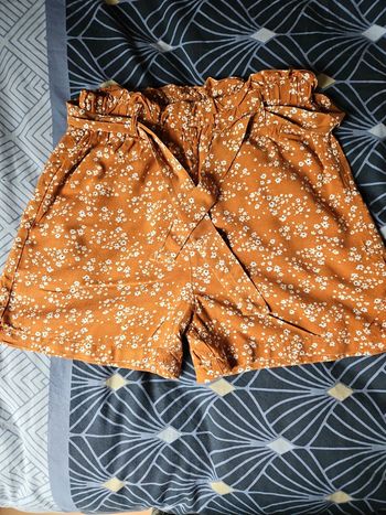 Short fleuri ocre 10ans Eden&Victor