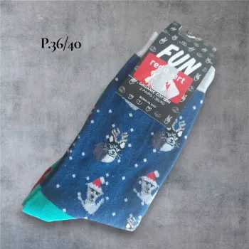 🎄lot 2 paires de chaussettes de Noël-P36-40-neuves