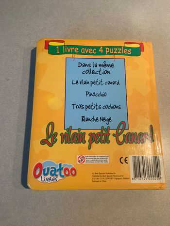 Livre puzzle le vilain petit canard