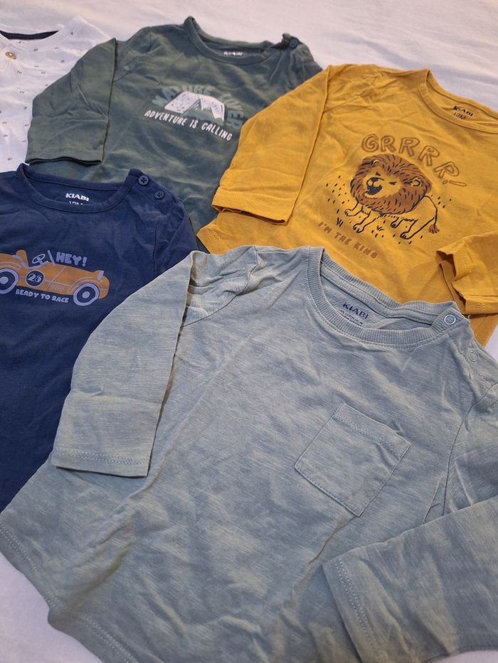 Lot de 18 tee-shirt manches longues 12 mois - photo numéro 4